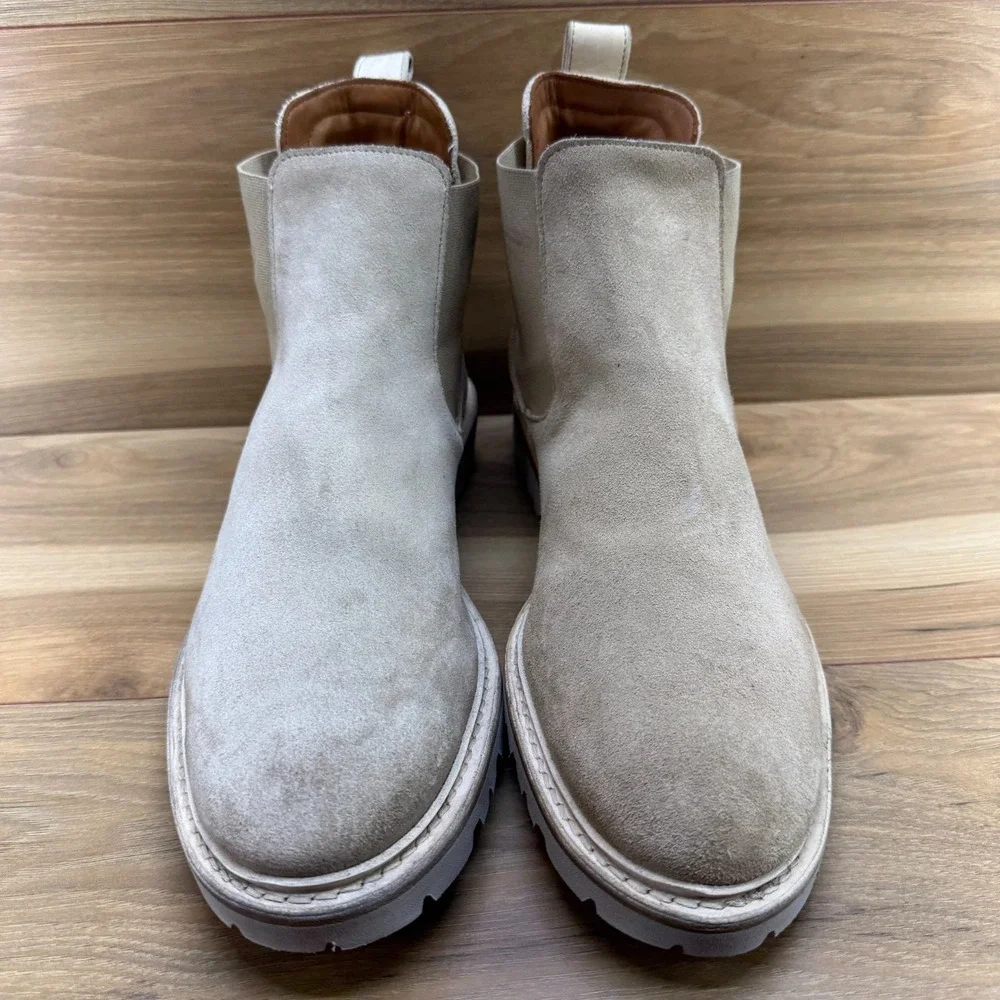 Allen Edmonds Discovery Chelsea Boots 10.5 D Parchment Extra Lite Lug Old Money
